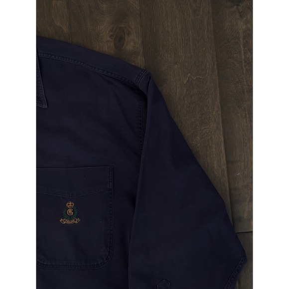 Vintage Chaps Ralph Lauren Mens Size Large Button Down Purple Shirt Crown Logo - Picture 3 of 6